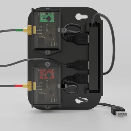 4-Slot USB Hub Holder with 2 Spaces is shown, containing the chip boards for a pH Water probe, and Conductivity Probe.