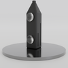Felix Smart Submersible Probe Holder shown from the back, it has suction cups attached to it.