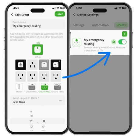 The Events functionality in the Felix Smart application is shown.