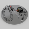 Felix Smart pH Water Probe shown from above, with display of USB connection hub and wire.